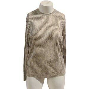 [The Collection] Silk Long Sleeve Top - Size L